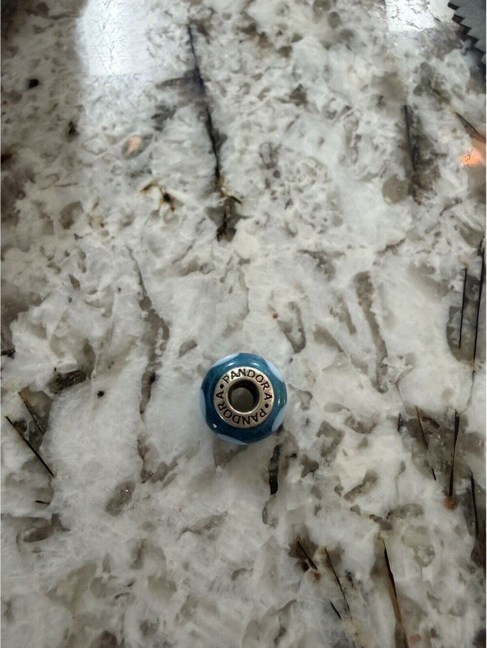 Pandora Blue Heart Murano Glass Charm Retired
